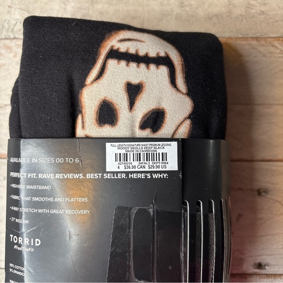 (Sold)  Full Length Signature Waist Premium Moody Skulls Leggings  4X (26) - Picture 11 of 12